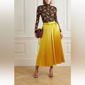 BNWT Ulla Johnson Rami Pleated Silk Skirt